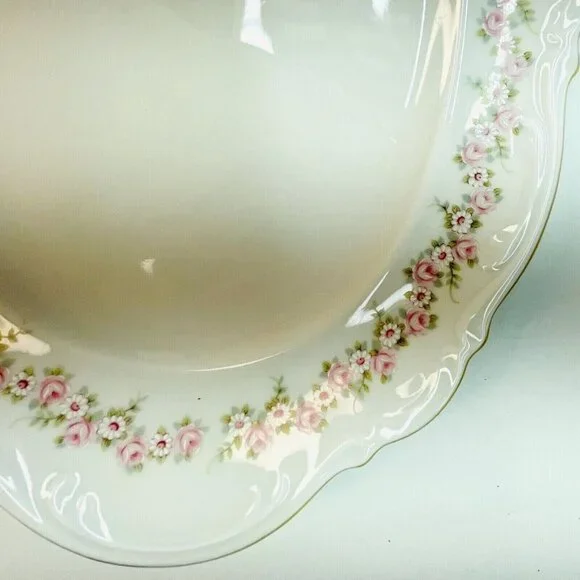 Vintage MITTERTEICH 15" Oval Serving Platter LADY BEATRICE Gilded Rims Germany - Picture 13 of 16